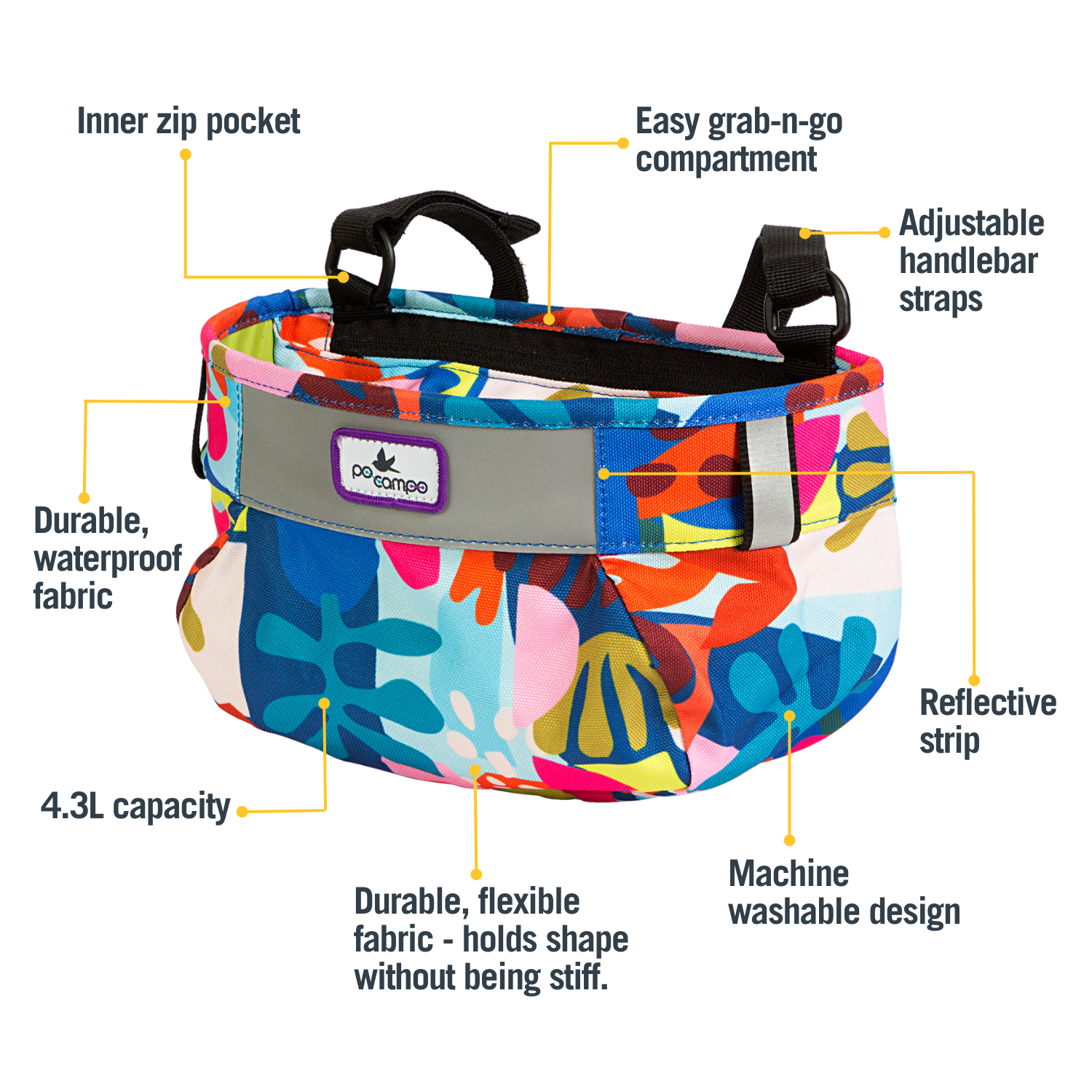 Po Campo Whoosh Basket Bundle - color: aquatic