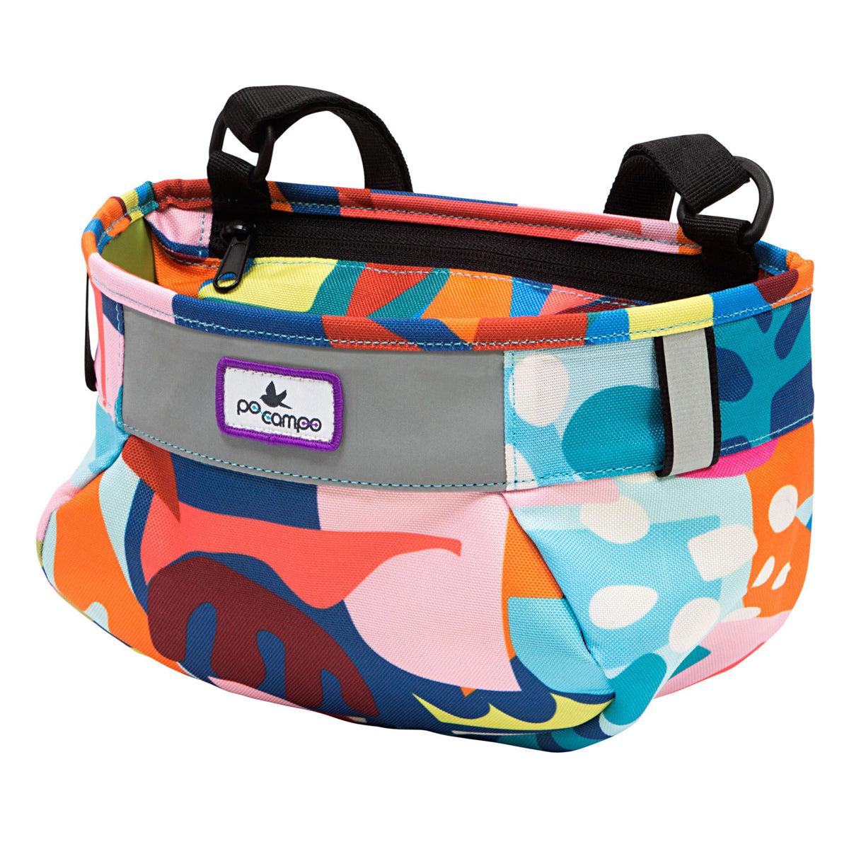 Po Campo Whoosh Fabric Basket in Aquatic | color:aquatic;