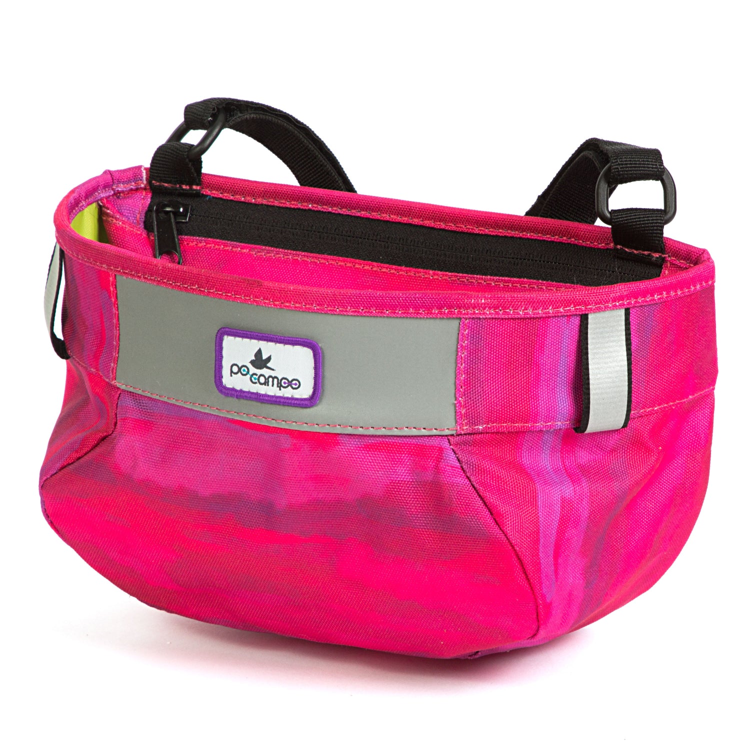 Po Campo Whoosh Fabric Basket in pink sorbet | color:pink sorbet;
