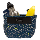 Crescent Bike Basket front - Po Campo color:bubbly;