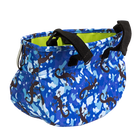 Po Campo Whoosh Fabric Basket in blue gecko | color:blue gecko;