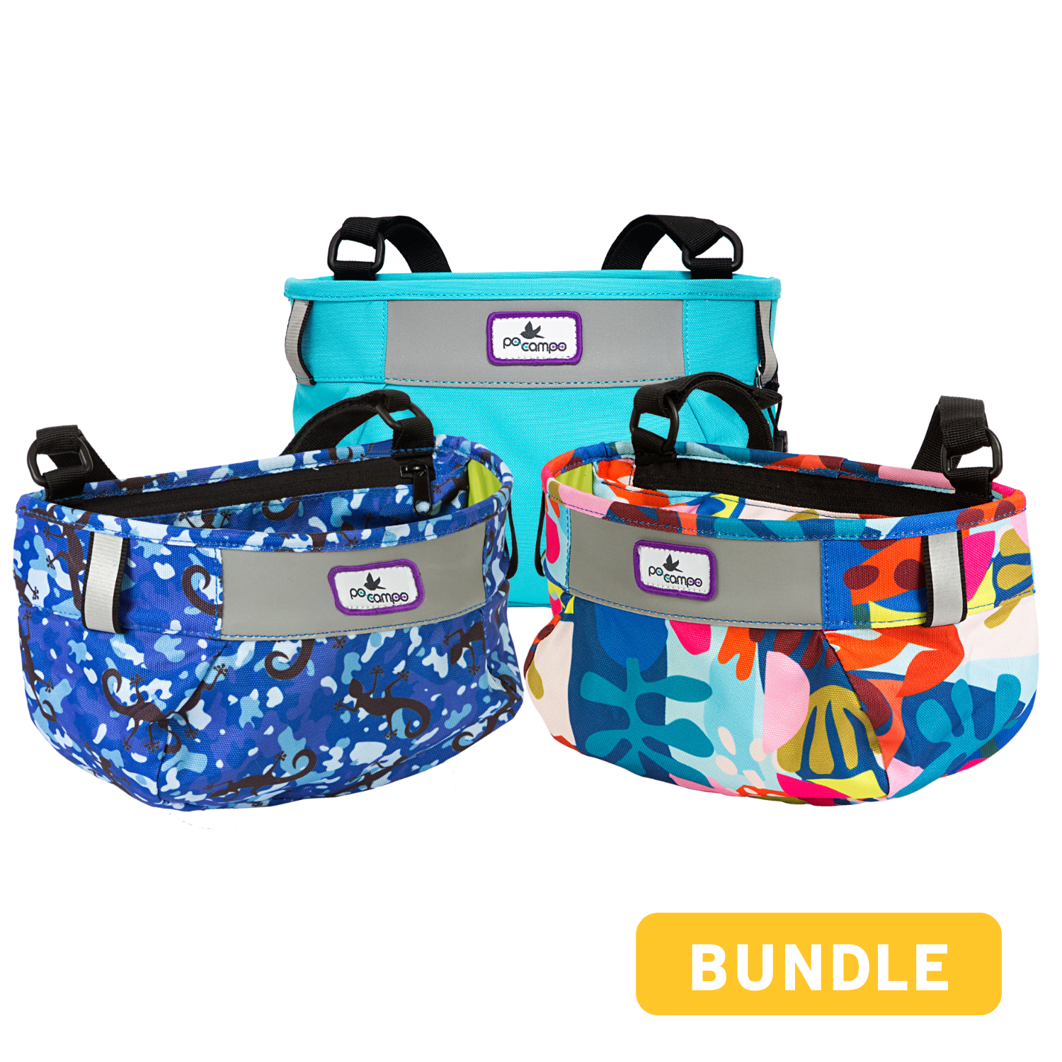 Po Campo Whoosh Basket Bundle - color: aquatic-blast blue-blue gecko